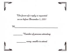 Wedding Reply Card